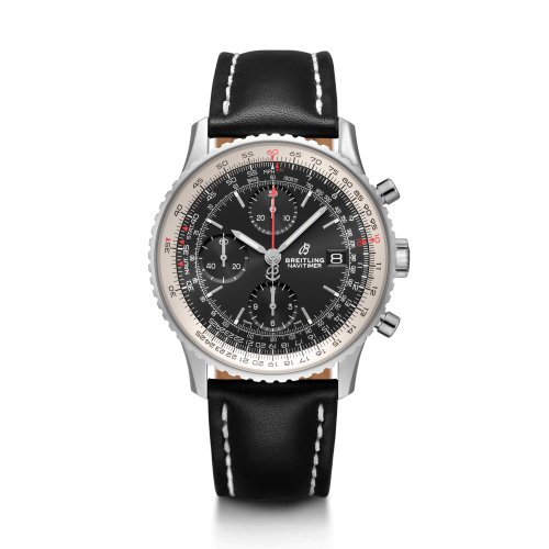 Navitimer 1 Chronograph 41 Stainless Steel / Black / Calf / Folding