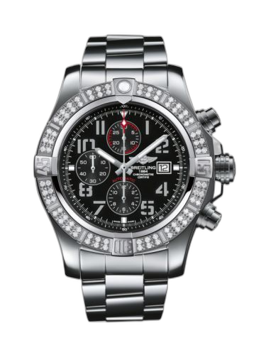 Super Avenger II Stainless Steel / Diamond / Volcano Black / Bracelet