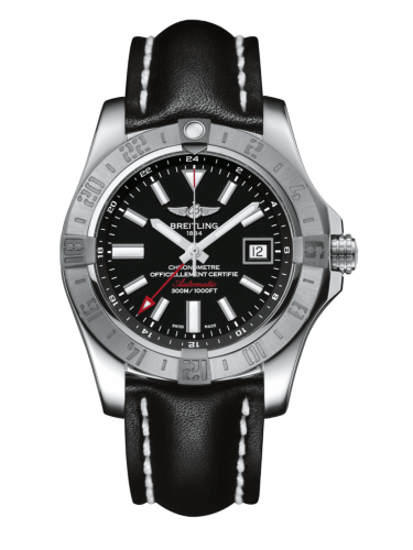 Avenger II GMT Stainless Steel / Volcano Black / Calf / Folding