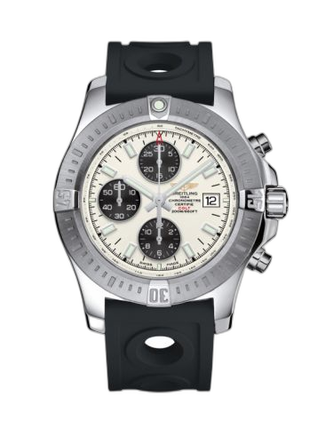 Colt Chronograph Automatic Stainless Steel / Stratus Silver / Rubber / Pin