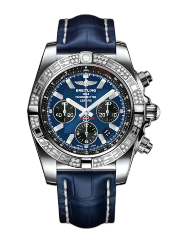 Chronomat 44 Stainless Steel / Diamond / Blackeye Blue / Croco