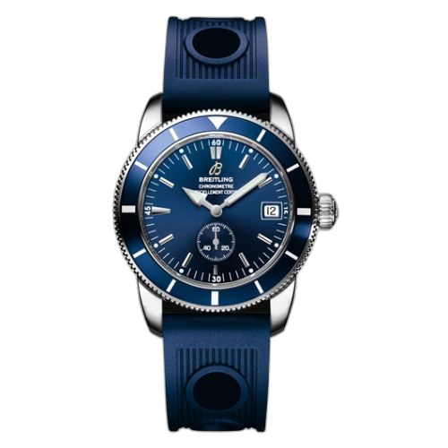 Superocean Heritage 38 Stainless Steel / Blue / Rubber