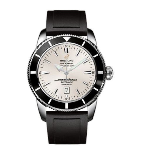 Superocean Heritage 46 Stainless Steel / Black / Stratus Silver / Rubber