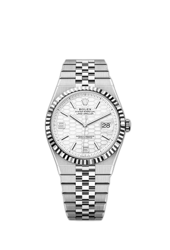 Land-Dweller 36 Oystersteel - White Gold / White / Flat Jubilee