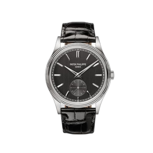 Calatrava Clous de Paris White Gold / Gray