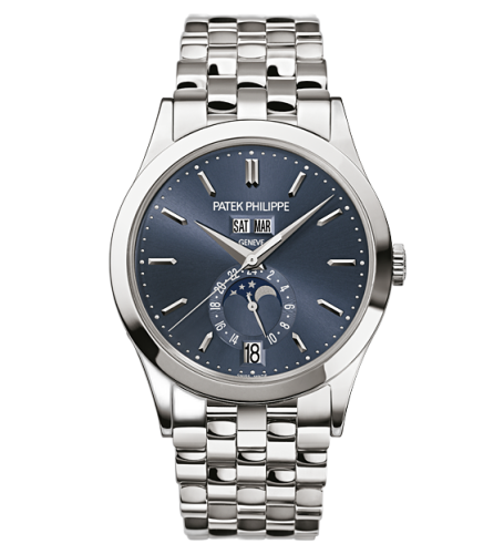 Annual Calendar 5396 White Gold Blue Bracelet