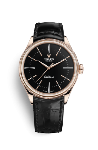 Cellini Time Everose / Black / Alligator Black