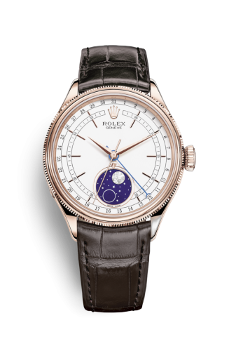 Cellini Moonphase Everose / White / Alligator