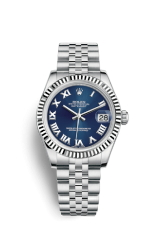 Datejust 31 Stainless Steel Fluted / Jubilee / Blue - Roman