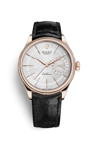 Cellini Date Everose / Silver / Alligator