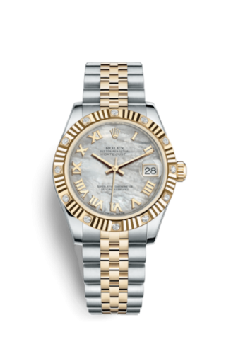Datejust 31 Rolesor Yellow Fluted Diamond / Jubilee / MOP Roman