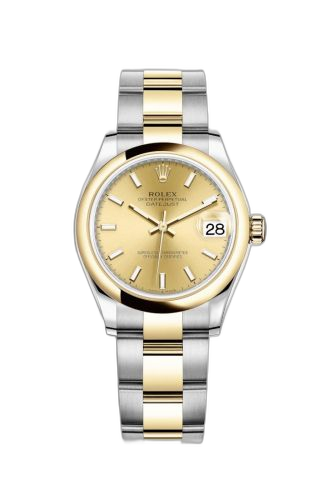 Datejust 31 Stainless Steel / Yellow Gold / Domed / Champagne / Oyster
