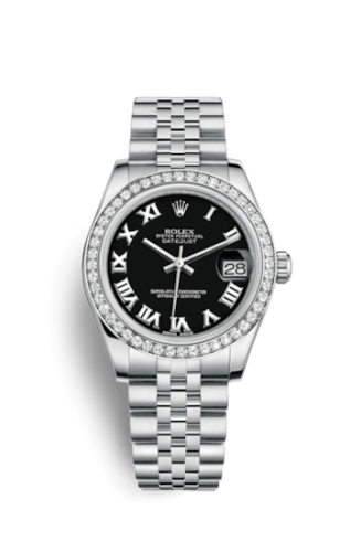 Datejust 31 Stainless Steel Diamond / Jubilee / Black - Roman
