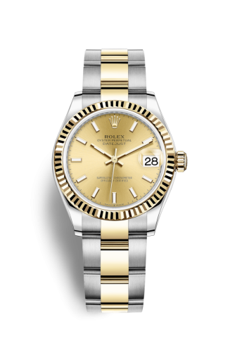 Datejust 31 Stainless Steel / Yellow Gold / Fluted / Champagne / Oyster