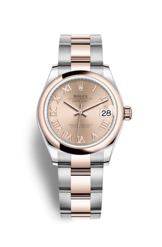 Datejust 31 Stainless Steel / Rose Gold / Domed / Rose - Roman / Oyster