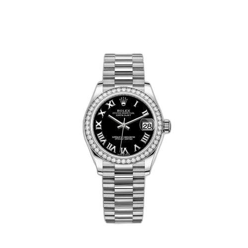 Datejust 31 White Gold Diamond / Black - Roman