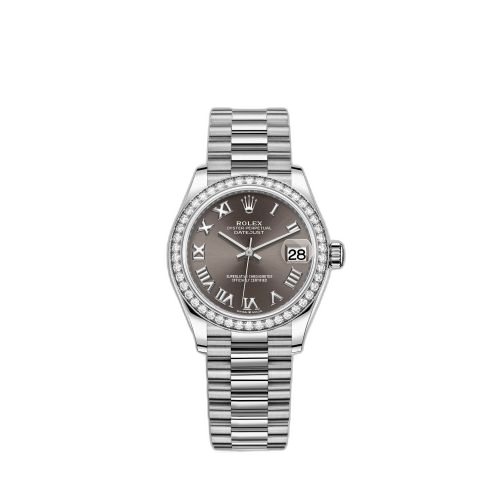 Datejust 31 White Gold Diamond / Grey - Roman