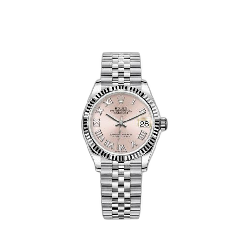 Datejust 31 Stainless Steel Fluted / Jubilee / Pink - Roman