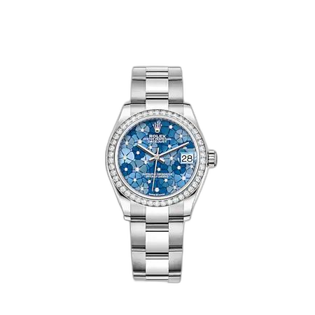 Datejust 31 Stainless Steel / Diamond / Blue - Floral / Oyster
