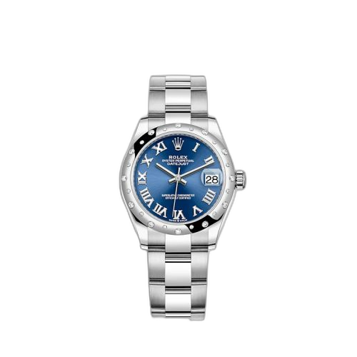 Datejust 31 Stainless Steel / Domed - Diamond / Blue - Roman / Oyster