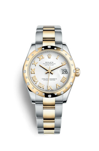 Datejust 31 Rolesor Yellow Domed Diamond / Oyster / White Roman