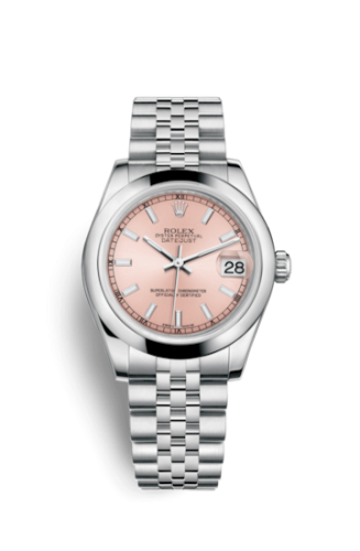 Datejust 31 Stainless Steel Domed / Jubilee / Pink