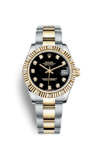 Datejust 31 Rolesor Fluted Diamond / Oyster / Black Diamond