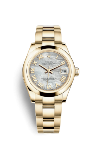 Datejust 31 Yellow Gold Domed / Oyster / MOP Roman