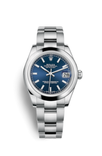 Datejust 31 Stainless Steel Domed / Oyster / Blue