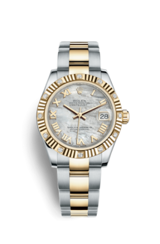 Datejust 31 Rolesor Yellow Fluted Diamond / Oyster / MOP Roman