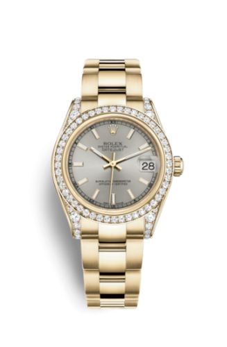 Datejust 31 Yellow Gold Diamond / Oyster / Silver