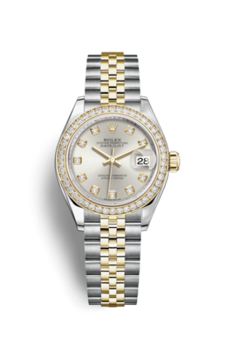 Lady-Datejust 28 Rolesor Yellow Diamond / Jubilee / Silver Diamond