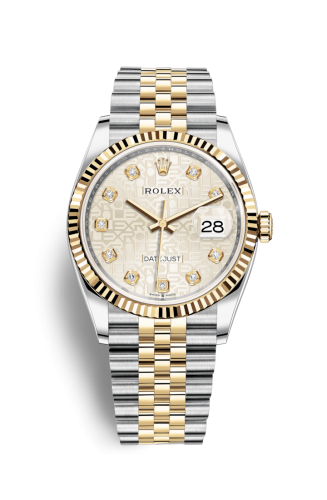 Datejust 36 Stainless Steel / Yellow Gold / Fluted / Silver Computer / Jubilee