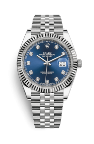 Datejust 41 Stainless Steel Fluted / Jubilee / Blue - Diamond