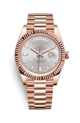 Day-Date 40 Everose / Sundust - Baguette