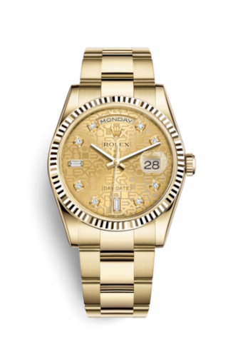 Day-Date 36 Yellow Gold Fluted / Oyster / Champagne Computer