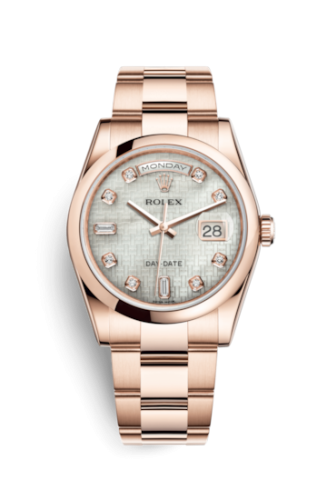 Day-Date 36 Everose Domed / Oyster / Oxford MOP