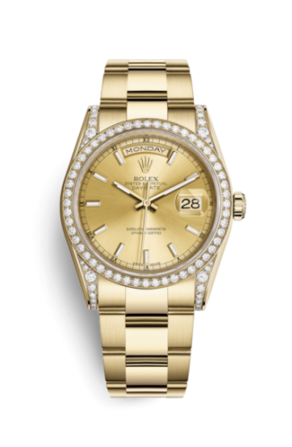 Day-Date 36 Yellow Gold Diamonds / Oyster / Champagne