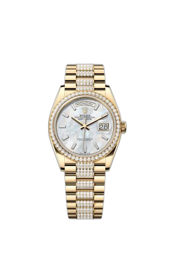 Day-Date 36 Yellow Gold - Baguette / MOP - Diamond / President - Diamond