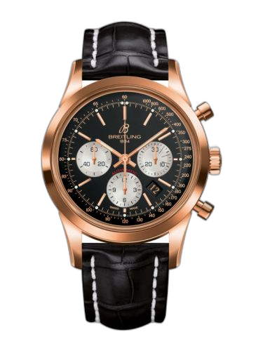 Transocean Chronograph Red Gold / Reverse Panda / Croco