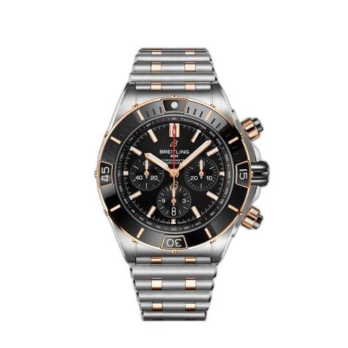 Super Chronomat B01 44 Stainless Steel - Red Gold / Black / Rouleaux