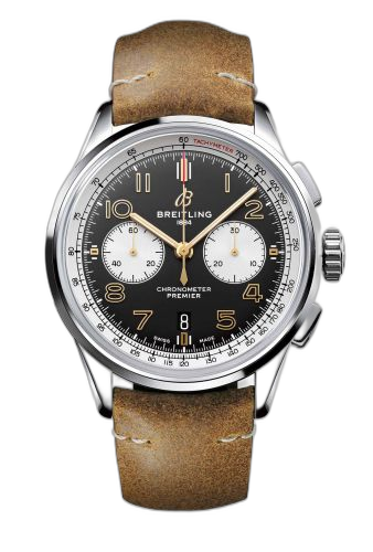 Premier B01 Chronograph 42 Stainless Steel / Norton Edition / Nubuck / Folding