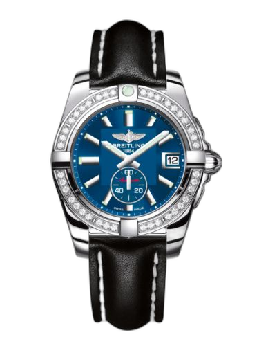Galactic 36 Automatic Stainless Steel / Diamond / Gun Blue / Calf