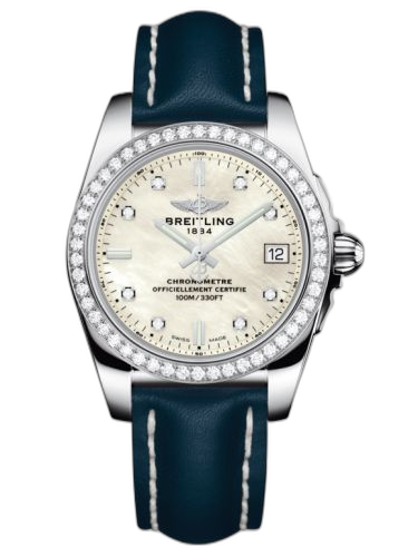 Galactic 36 Stainless Steel / Diamond / Pearl Diamond/ Calf