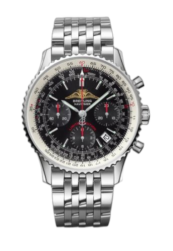 Navitimer 01 43 Stainless Steel / Black / Bracelet / AOPA