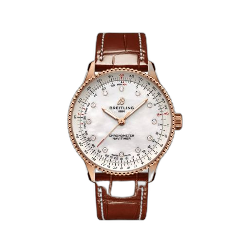 Navitimer Automatic 36 Red Gold / MOP / Croco / Folding