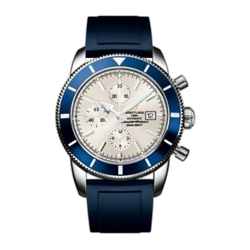 Superocean Heritage 46 Chronograph Stainless Steel / Blue / Stratus Silver / Rubber