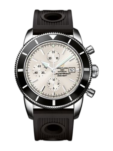 Superocean Heritage 46 Chronograph Stainless Steel / Black / Stratus Silver / Rubber
