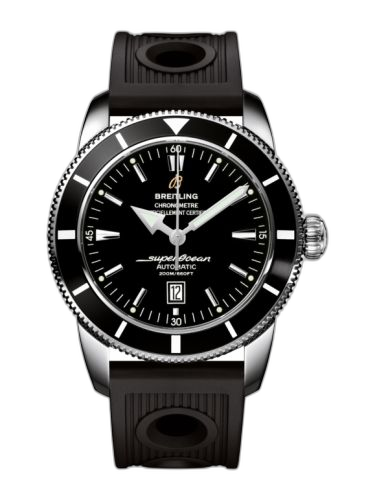 Superocean Heritage 46 Stainless Steel / Black / Black / Rubber
