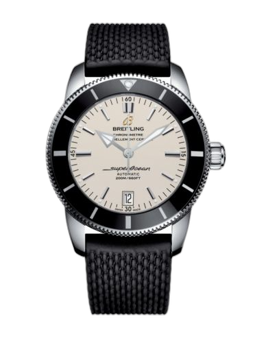Superocean Heritage II 42 Stainless Steel / Black / Silver / Rubber / Pin